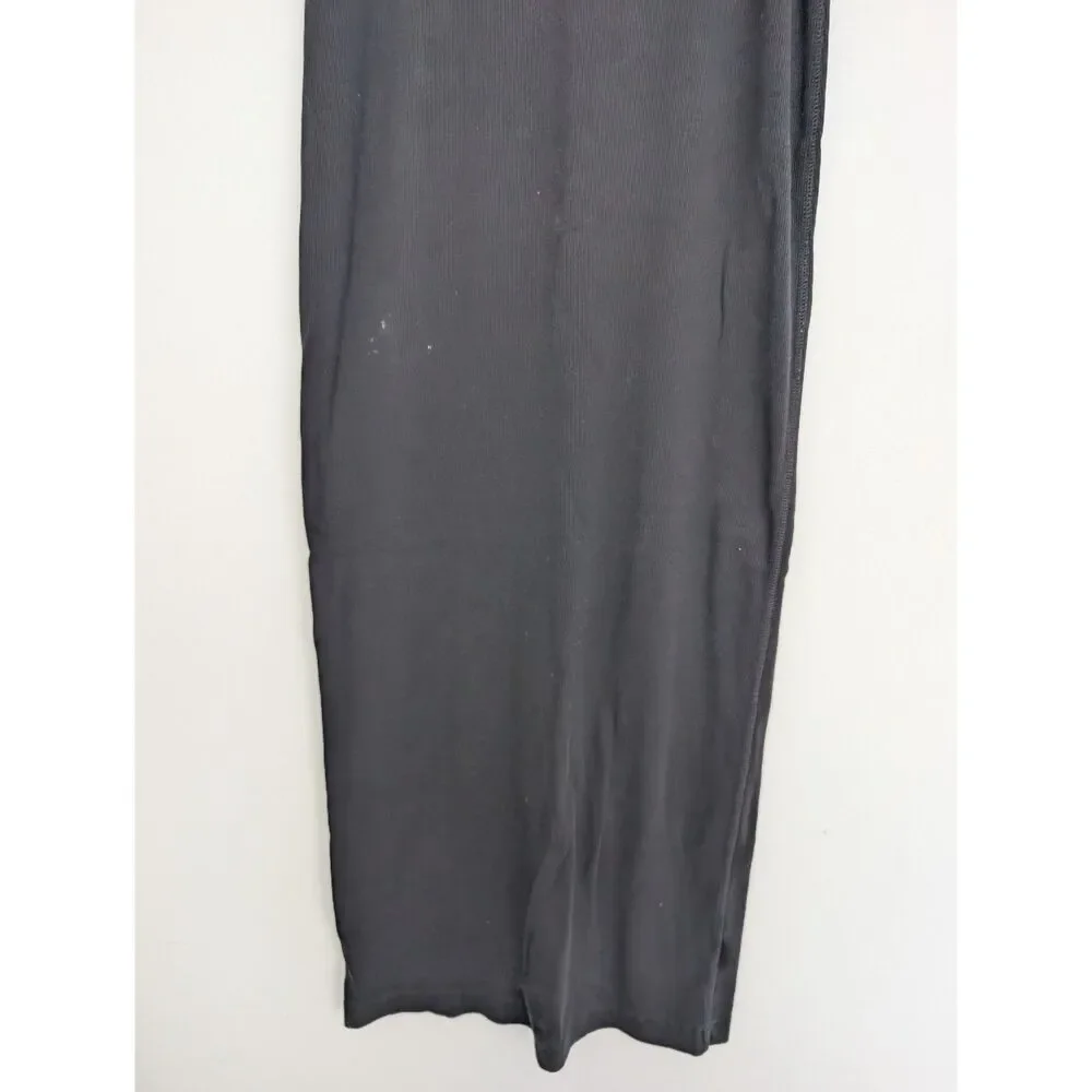 COS Rib Knit Sleeveless Black Bodycon Midi Maxi Dress Sz M Capsule Wardorbe